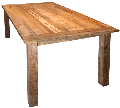 Hochwertiger Tisch aus Massivholz in zurückhaltender Einfachheit mit Verlängerungsplatte