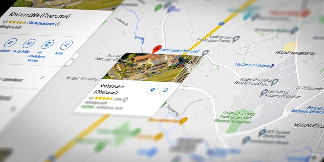 Krebsmühle bei Google Maps finden