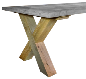 Tischuntergestell Eiche X-Form